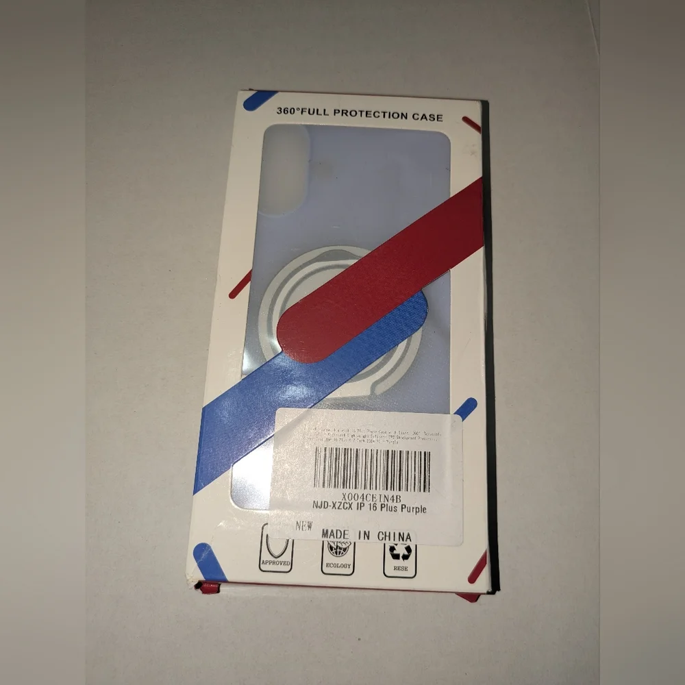 Purple Phone Case For iPhone 16 plus with Ring Holder NWT